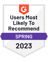 G2-Spring-2023-Users-Most-Likely-to-Recommend-NPS
