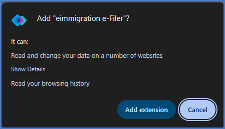 E-Filing Chrome Extension